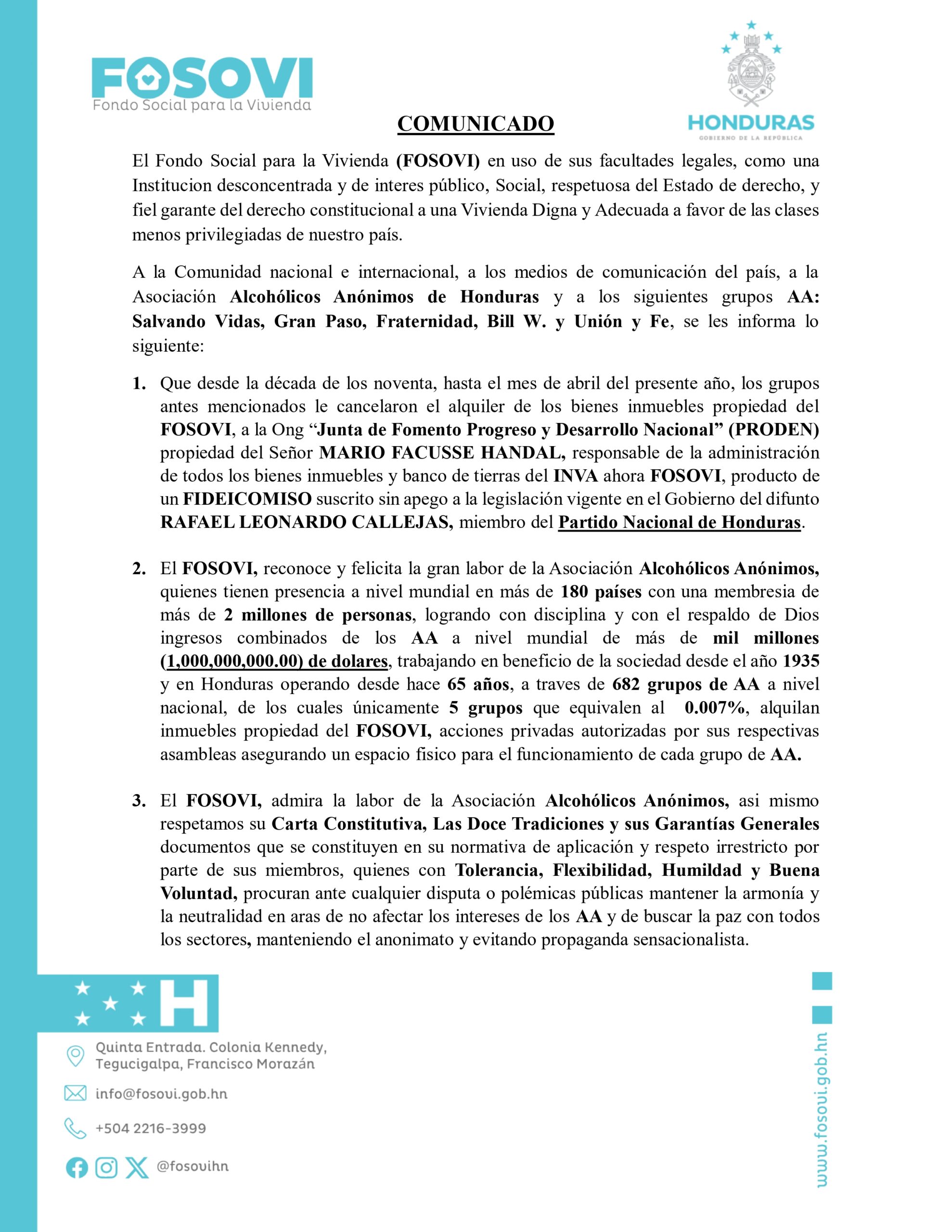 COMUNICADO FOSOVI – 0002